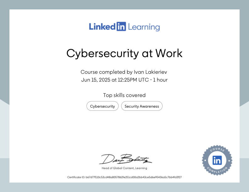 Cybersecurity at Work preview