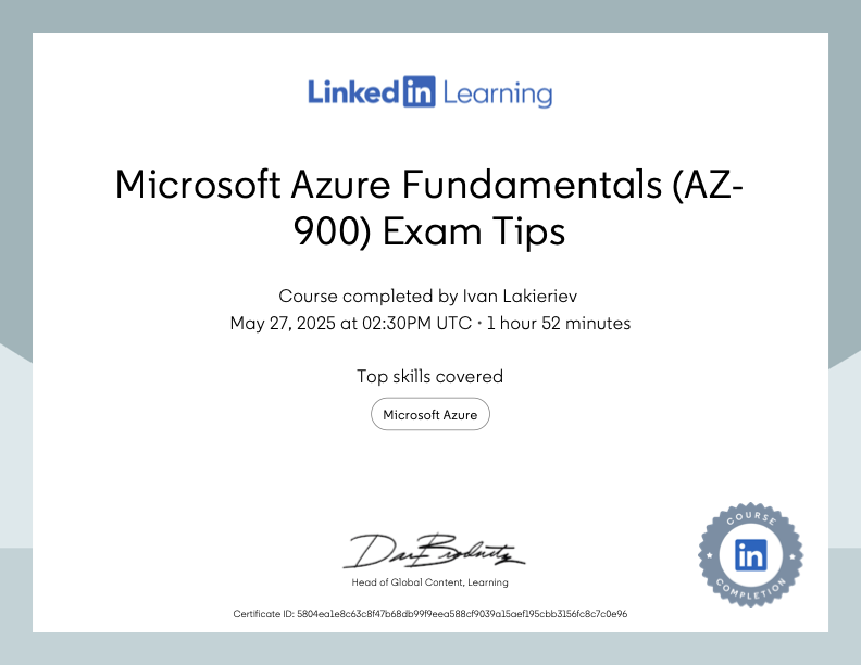 Microsoft Azure Fundamentals AZ-900 Exam Tips preview
